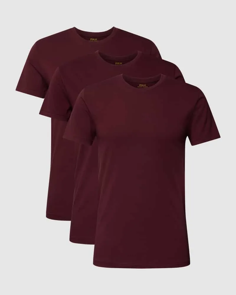 Ralph Lauren T-Shirt mit Logo-Stitching im 3er-Pack 