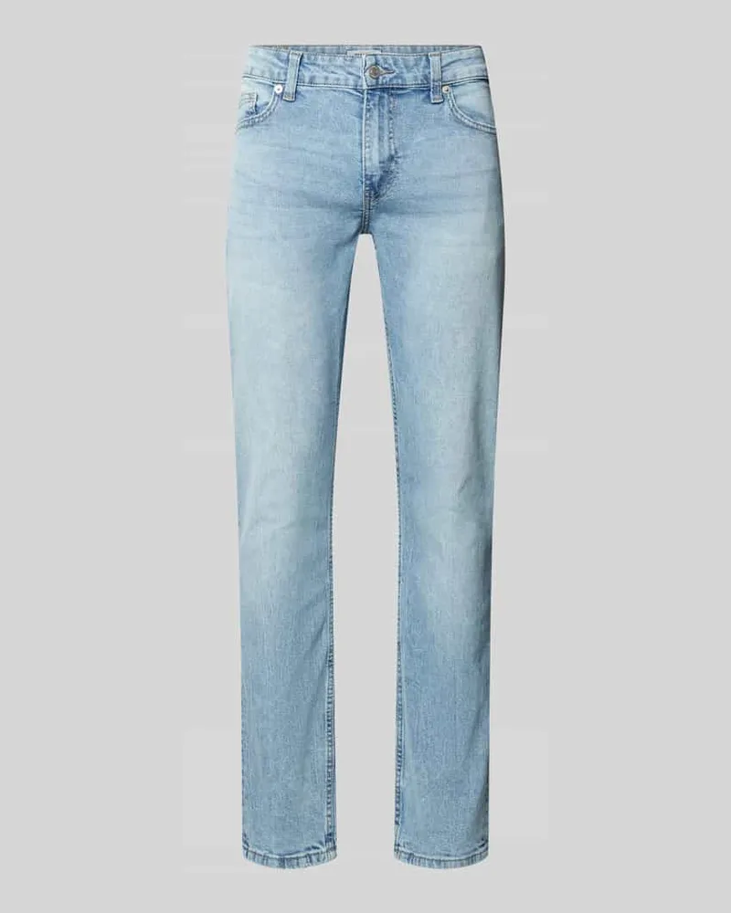 Only & Sons Slim Fit Jeans im 5-Pocket-Design Modell 'LOOM Jeansblau
