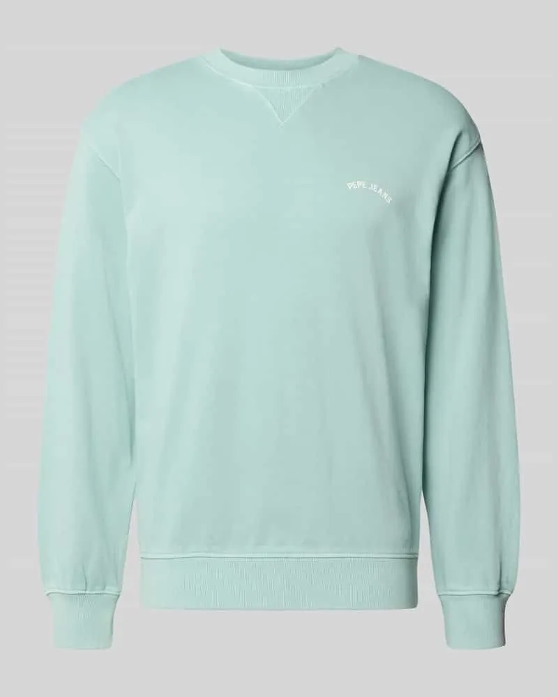 Pepe Jeans Regular Fit Sweatshirt aus reiner Baumwolle Modell 'JOHN CREW Aqua