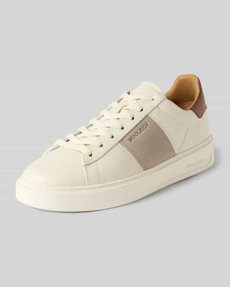 Woolrich Sneaker aus echtem Leder Modell 'Classic Court Weiss