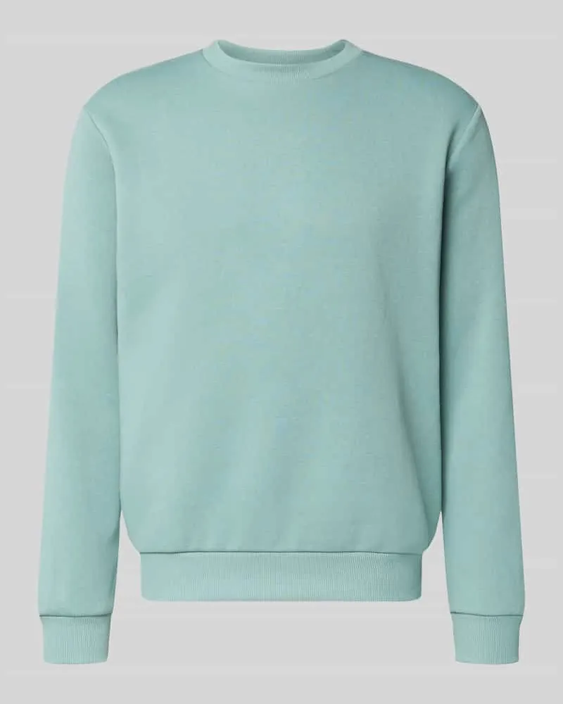 Jack & Jones Sweatshirt mit gerippten Abschlüssen Modell 'BRADLEY Petrol
