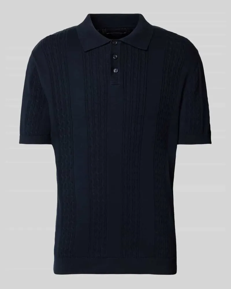 McNeal Regular Fit Poloshirt mit kurzer Knopfleiste Dunkelblau