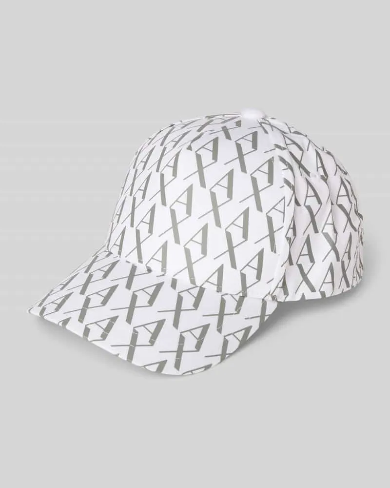Armani Exchange Basecap mit Logo-Muster Weiss