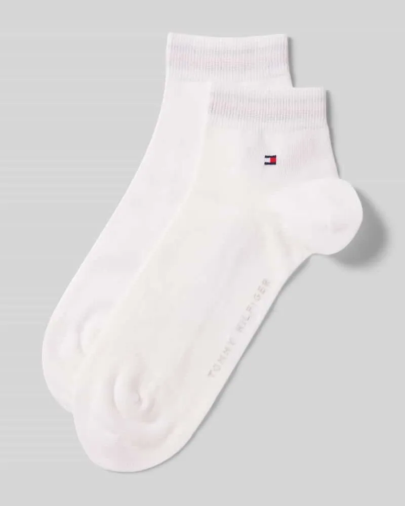 Tommy Hilfiger Sneaker-Socken aus Baumwoll-Mix im 2er-Pack Modell '2ER QUARTER Weiss