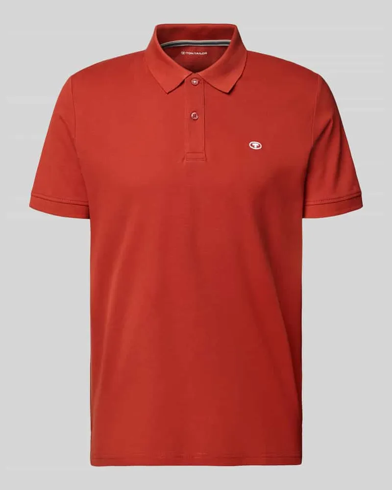 Tom Tailor Regular Fit Poloshirt aus reiner Baumwolle Dunkelrot