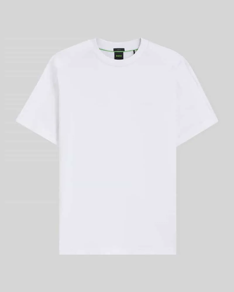 HUGO BOSS Regular Fit T-Shirt aus Baumwoll-Mix Modell 'TS_Union Tape Weiss