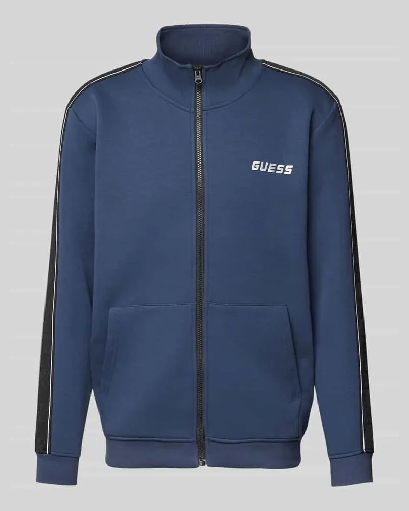 Guess Sweatjacke mit Label-Print Modell 'MICKEY Marine