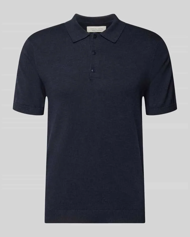 Casual Friday Regular Fit Poloshirt mit Knopfleiste Modell 'BELLS Marine