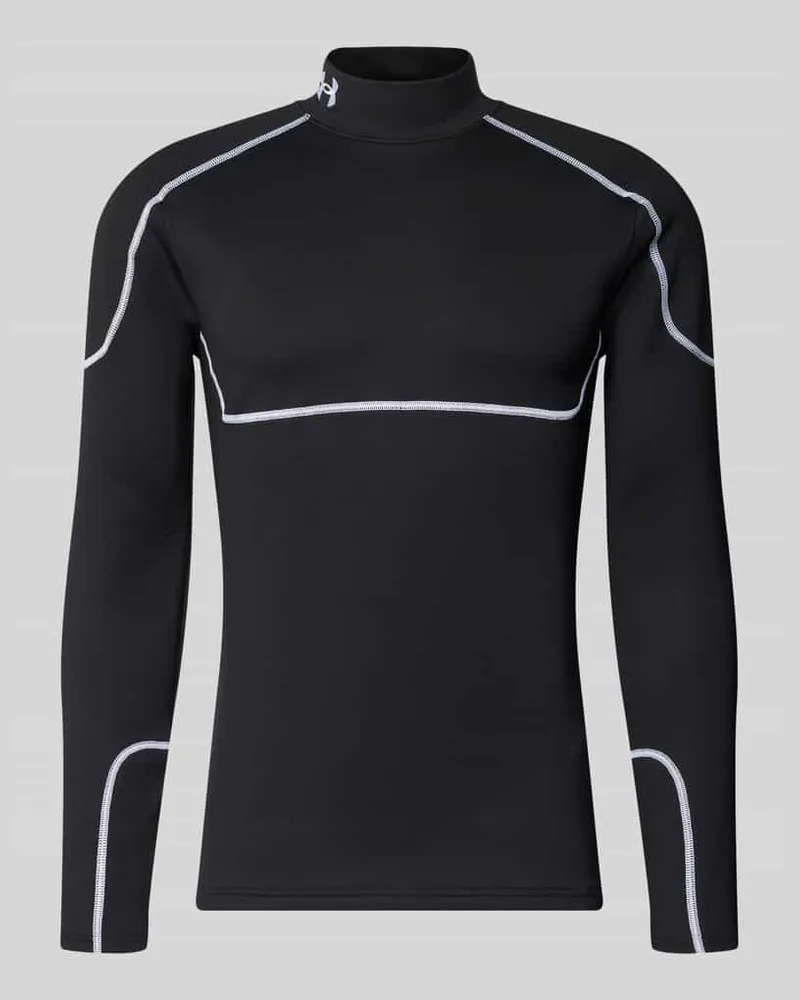 Under Armour Funktionsshirt mit Stehkragen und Label-Stitching Black