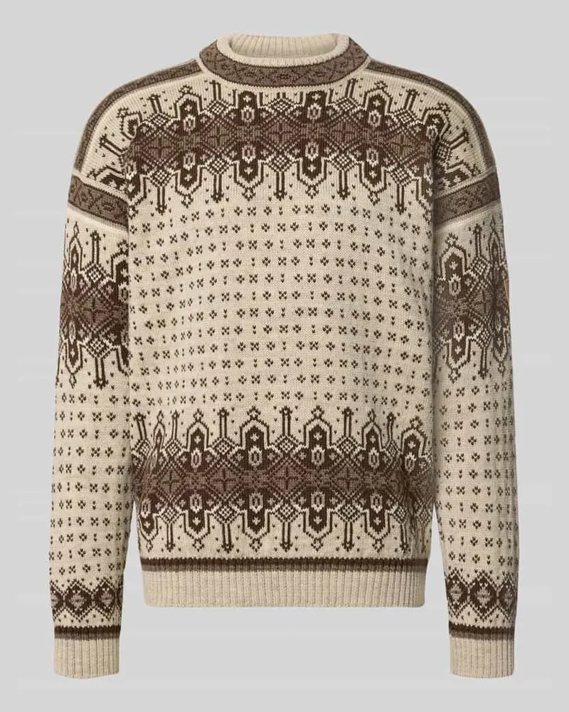 Dale of Norway Regular Fit Pullover aus reiner Wolle Modell 'Albertville Beige