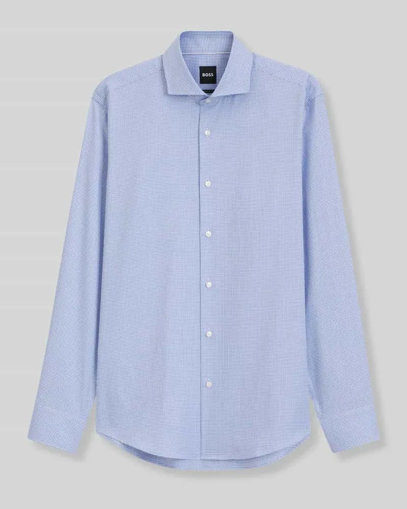 HUGO BOSS Regular Fit Businesshemd aus reiner Baumwolle Modell 'Joe Bleu