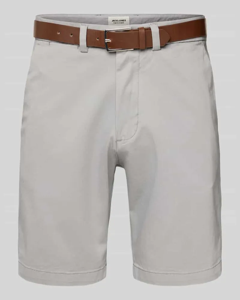 Jack & Jones Regular Fit Chino-Shorts mit Gürtel Modell 'MARCO FRANCO 