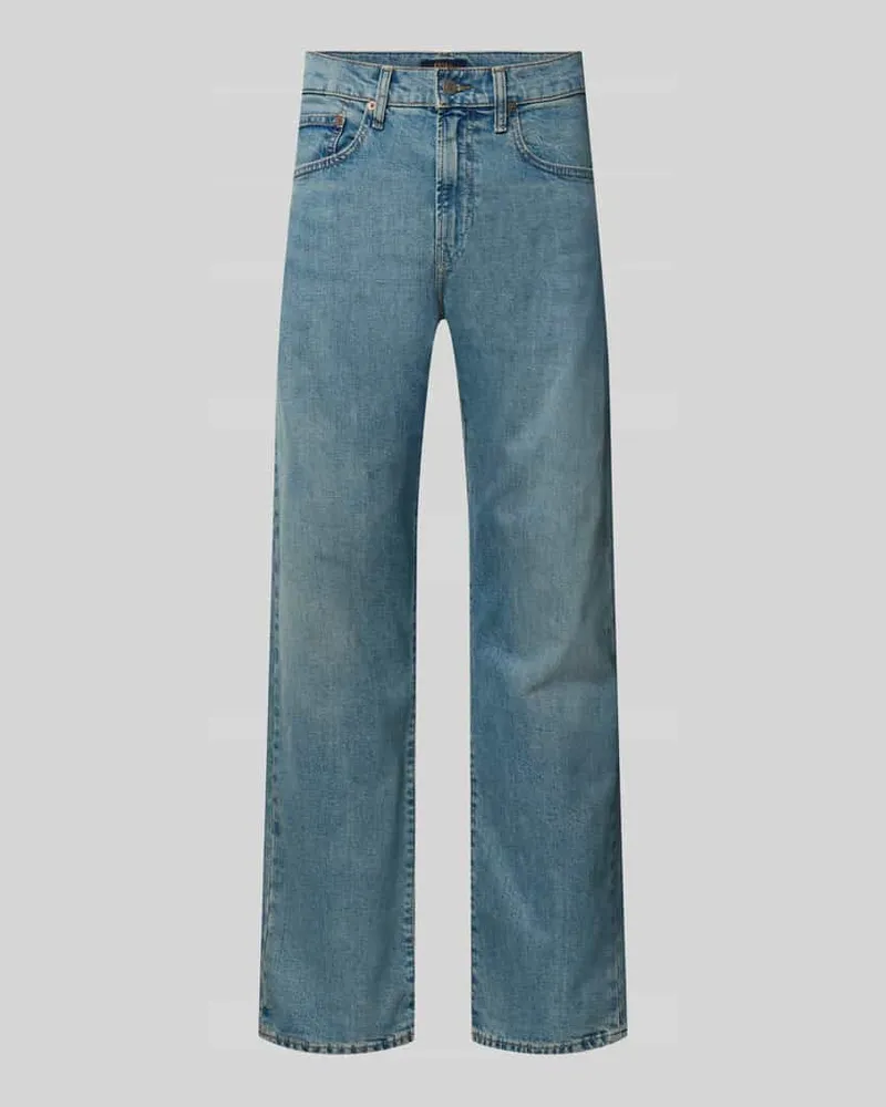 Ralph Lauren Straight Fit Jeans aus reiner Baumwolle Modell 'HAMPTON Hellblau