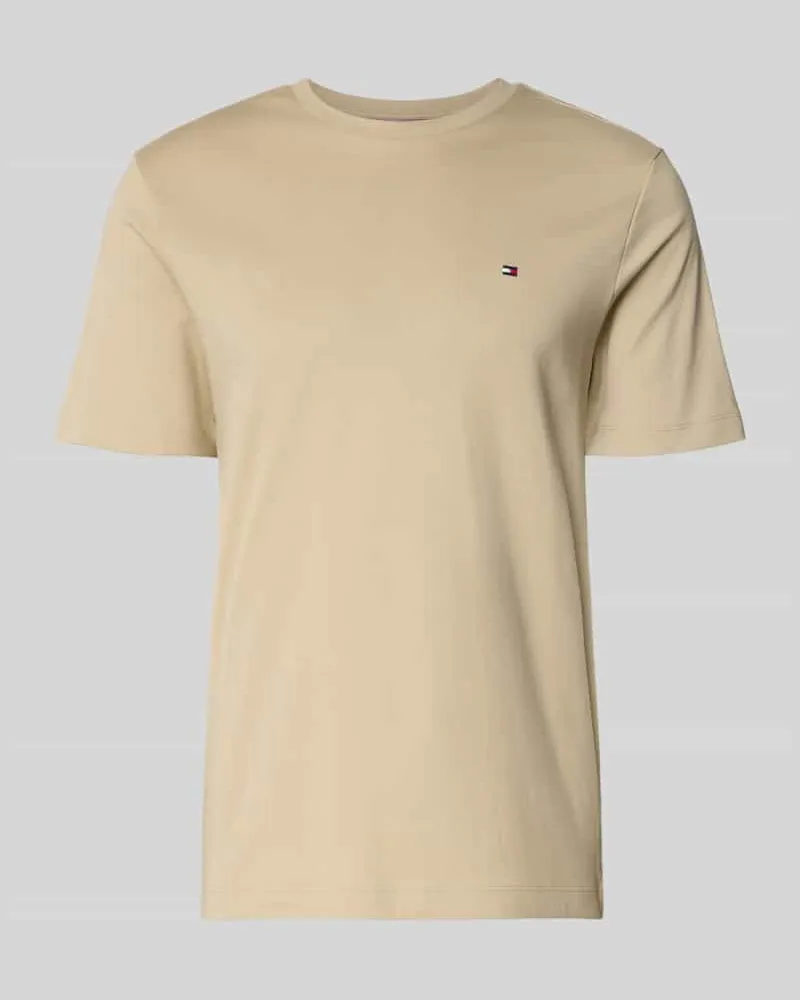 Tommy Hilfiger Regular Fit T-Shirt aus reiner Baumwolle Beige