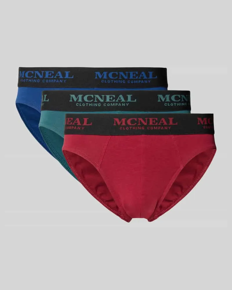 McNeal Slip mit elastischem Logo-Bund im 3er-Pack Petrol