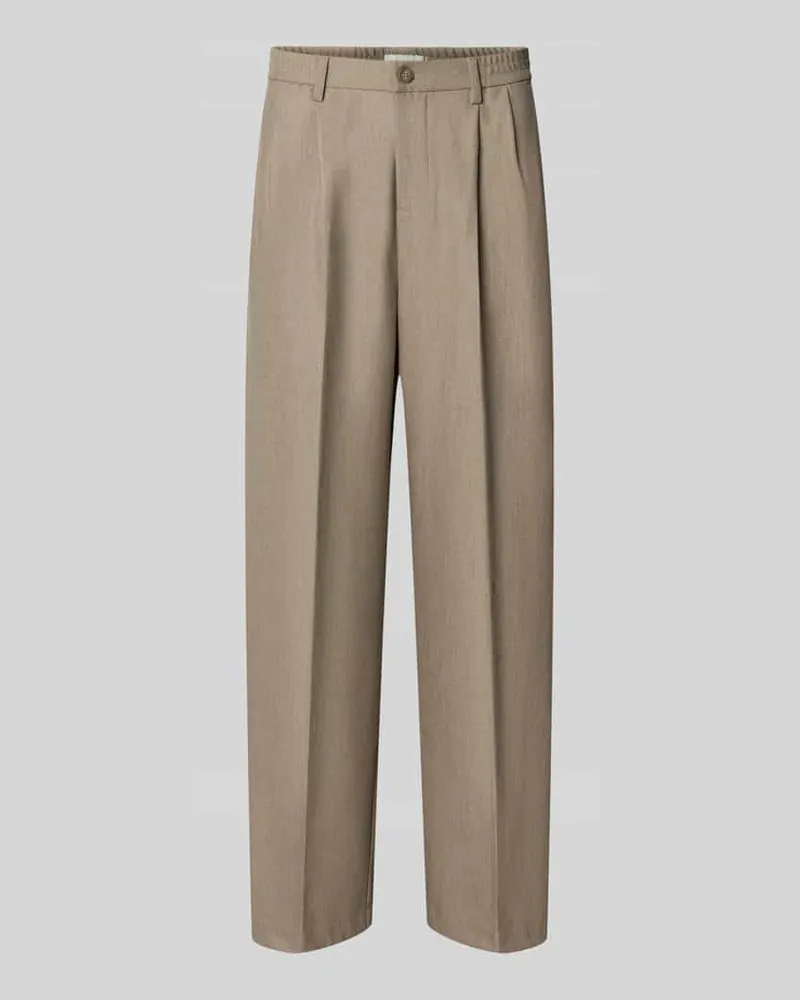 Casual Friday Straight Fit Hose mit Viskose-Anteil Modell 'Grant Hellbraun