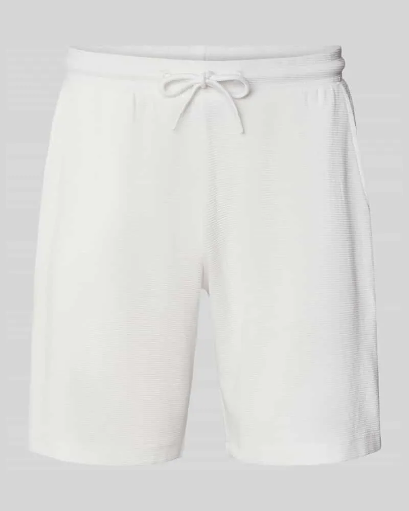 Christian Berg Shorts mit Strukturmuster und elastischem Bund 