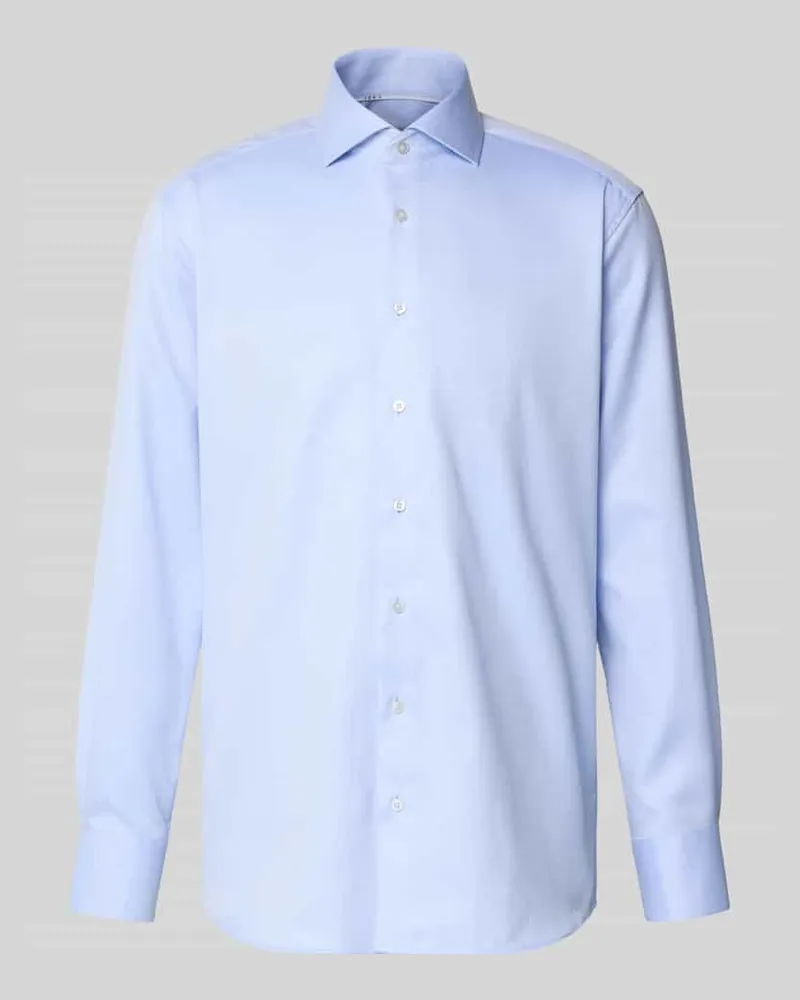 Eterna Modern Fit Business-Hemd mit Haifischkragen Bleu