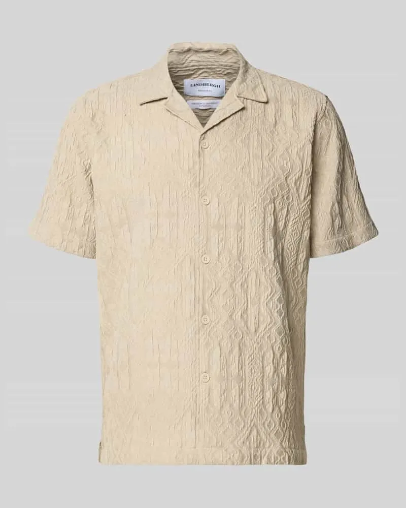 Lindbergh Modern Fit Freizeithemd mit Strukturmuster Mud