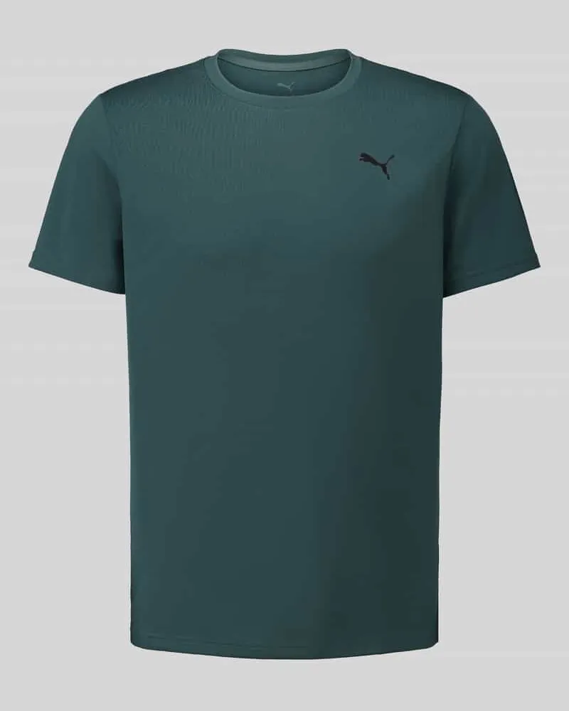 Puma Regular Fit Sport-T-Shirt mit Logo-Print Dunkelgruen