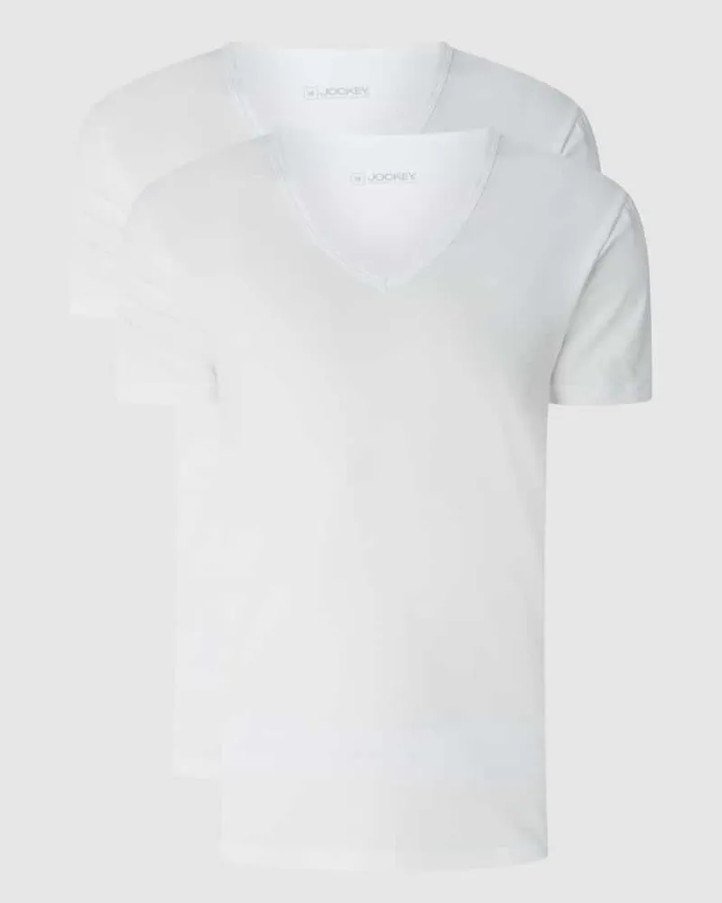 Jockey T-Shirt mit V-Ausschnitt im 2er-Pack 