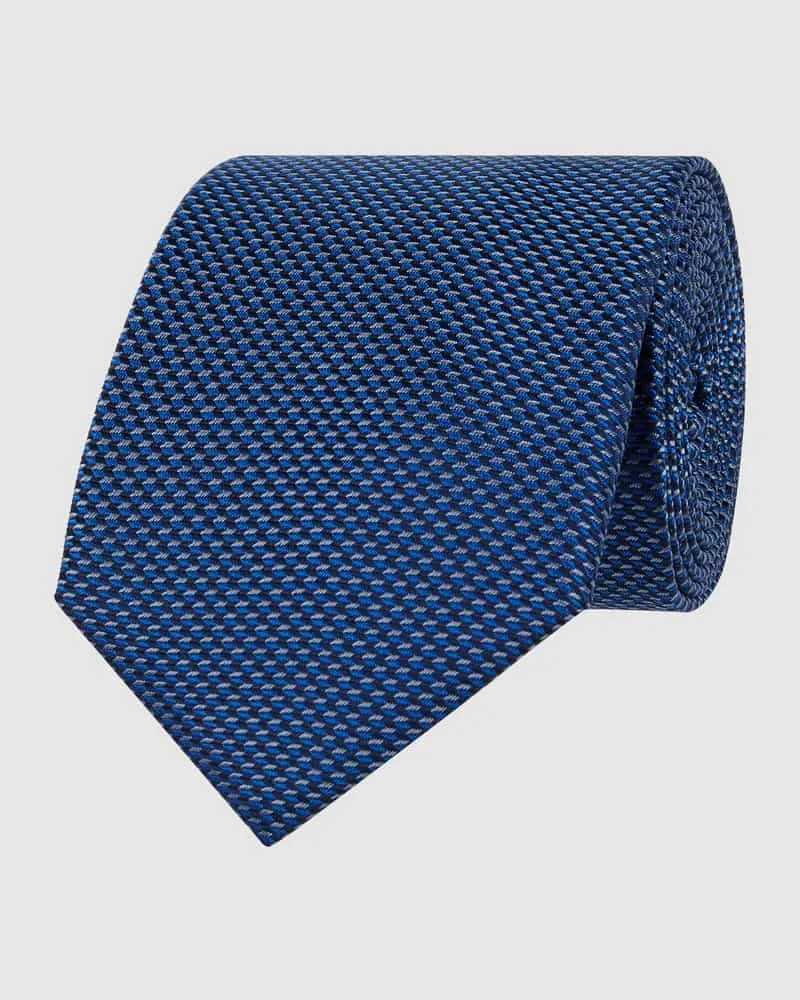 Monti Krawatte aus reiner Seide (7 cm Blau