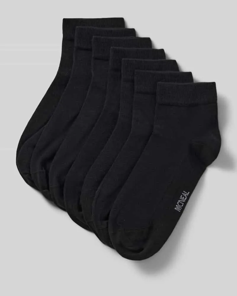 McNeal Socken im 7er-Pack mit geripptem Bündchen Black