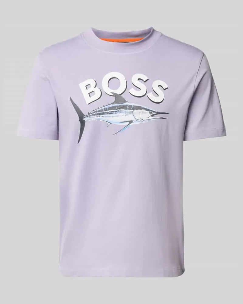 HUGO BOSS T-Shirt mit Label-Print Modell 'Bossfish 