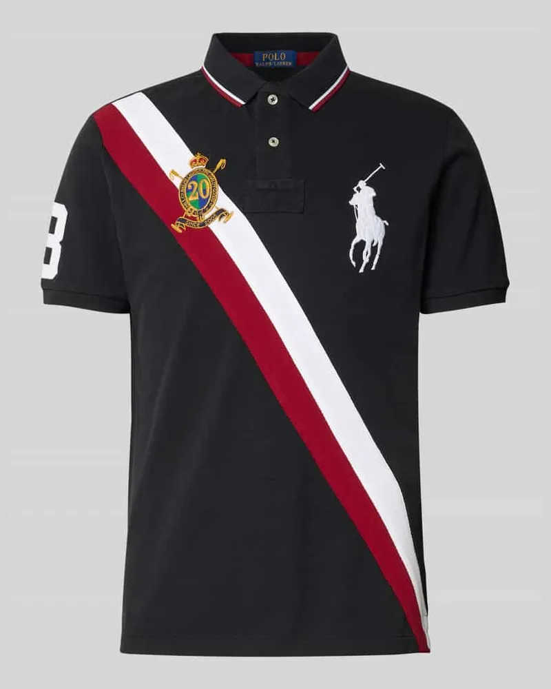 Ralph Lauren Regular Fit Poloshirt mit Motiv- und Logo-Stitchings 