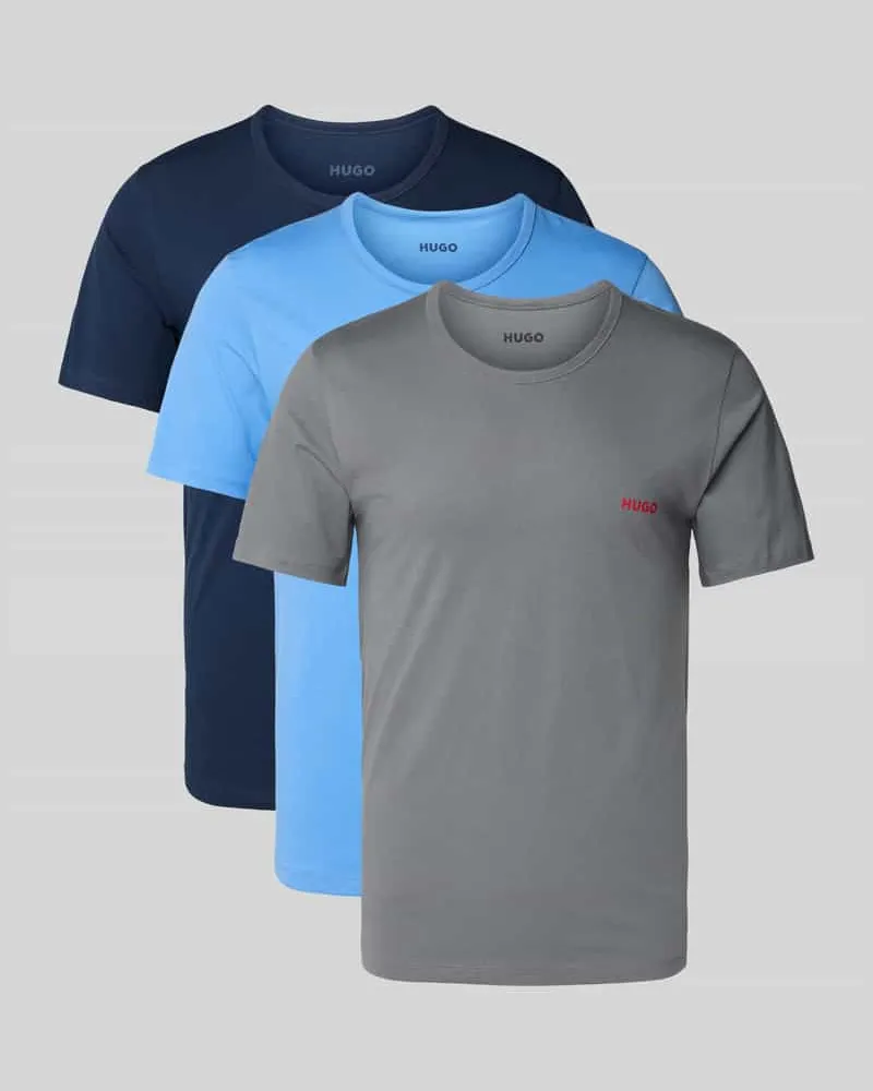 HUGO BOSS T-Shirt mit Label-Print im 3er-Pack 