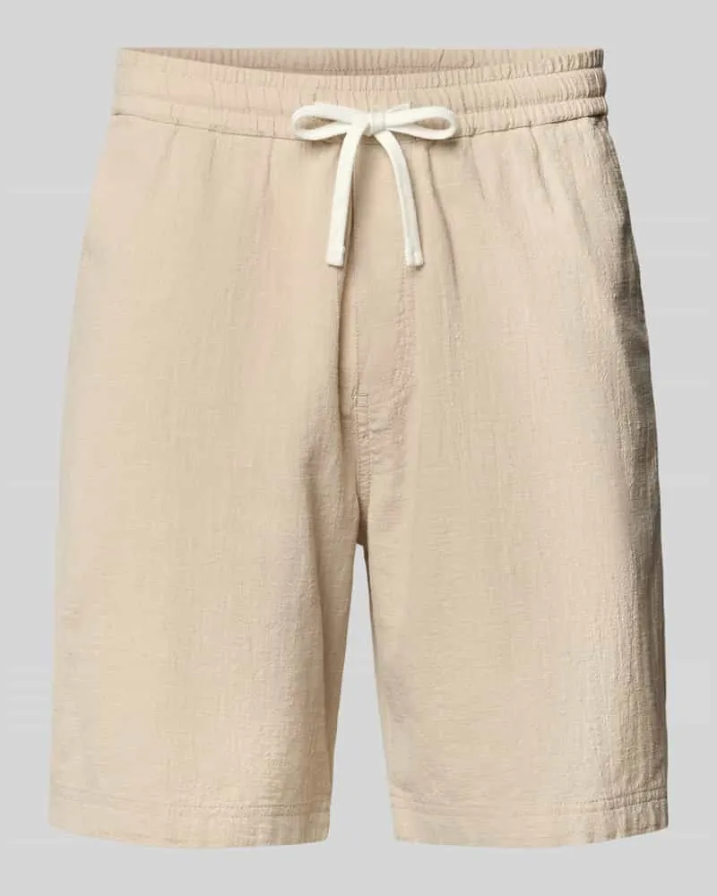 S.Oliver Relaxed Fit Stoffshorts aus einer Baumwolle Beige