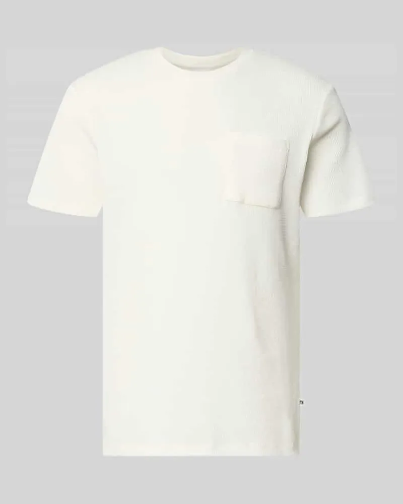 S.Oliver Regular Fit T-Shirt aus Baumwoll-Mix Weiss