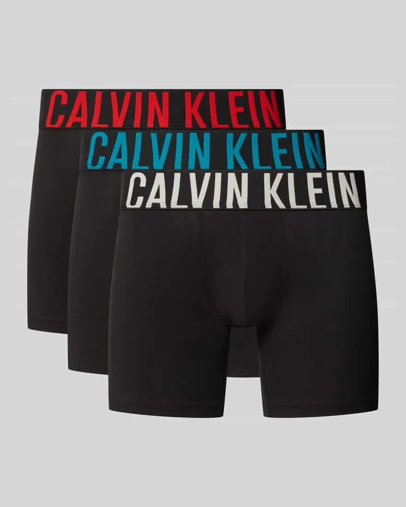 Calvin Klein Boxershorts aus Baumwoll-Mix im 3er-Pack Black