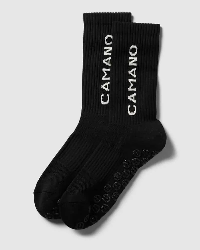 Camano Socken mit Label-Print im 2er-Pack Black