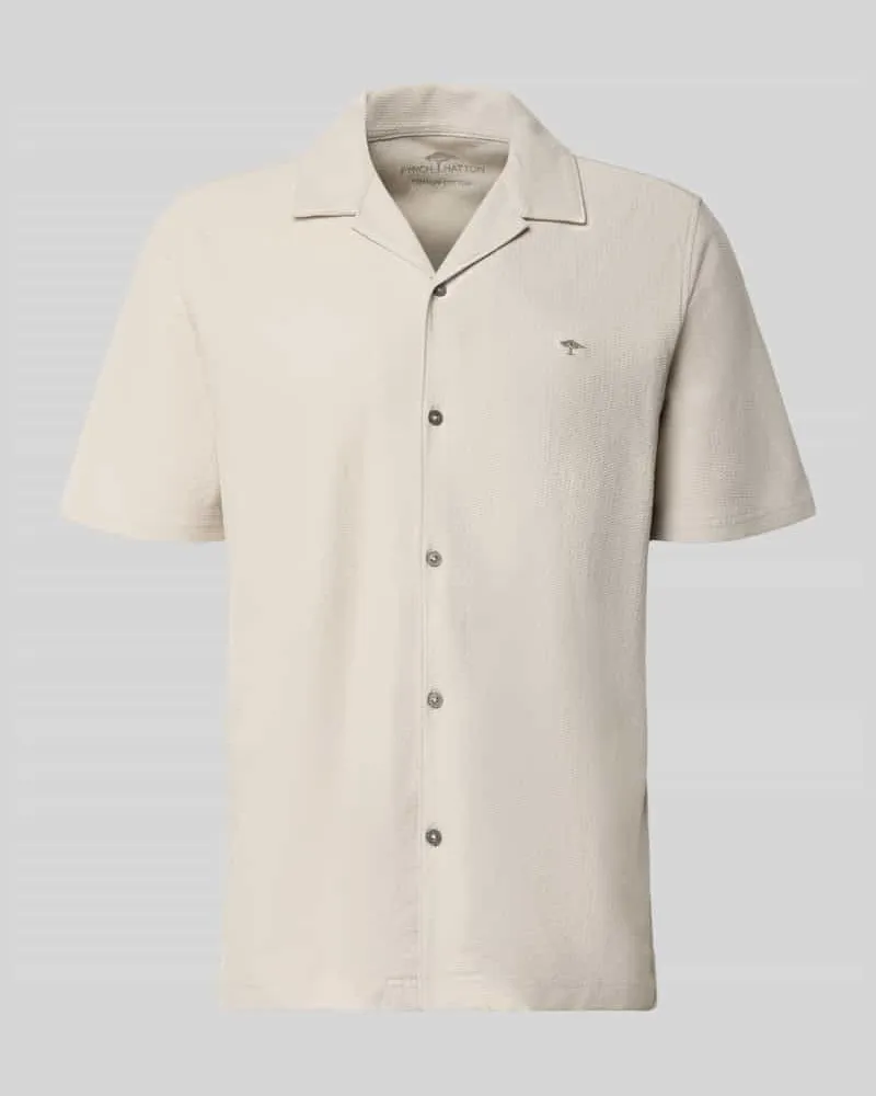 Fynch-Hatton Loose Fit Freizeithemd aus reiner Baumwolle Offwhite