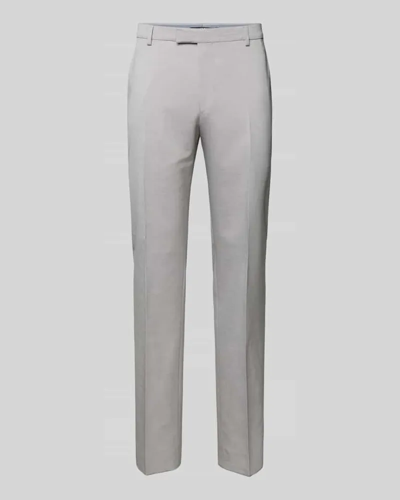 JOOP! Slim Fit Anzughose mit Bügelfalten Modell 'Blayr Silber