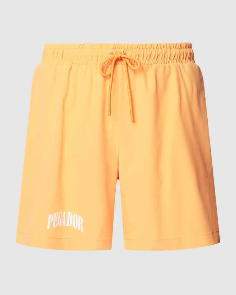 PEGADOR Badehose mit Label-Print 
