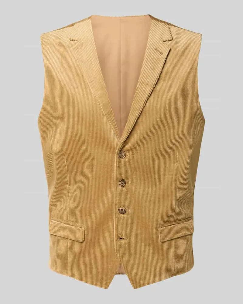 McNeal Anzugweste mit Cordstruktur Modell 'ERIC Camel