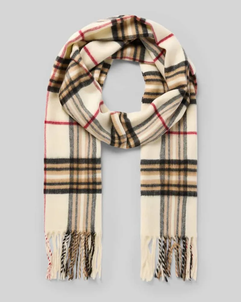 Christian Berg Schal mit Fransenabschluss Offwhite