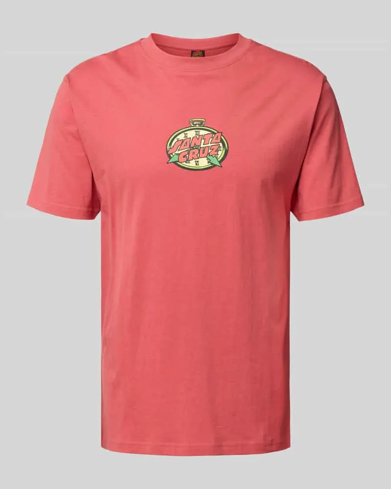 Santa Cruz T-Shirt mit Label-Print und Rundhalsausschnitt 