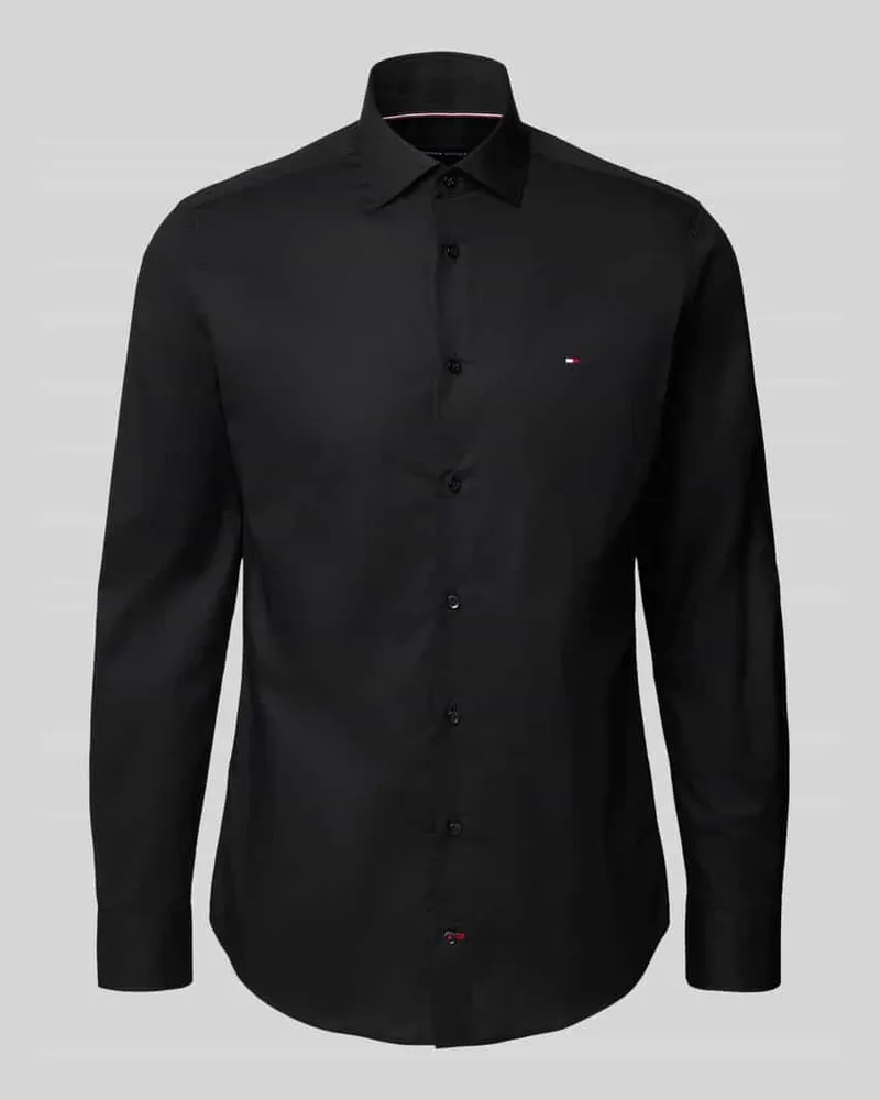 Tommy Hilfiger Slim Fit Businesshemd aus Baumwoll-Mix 