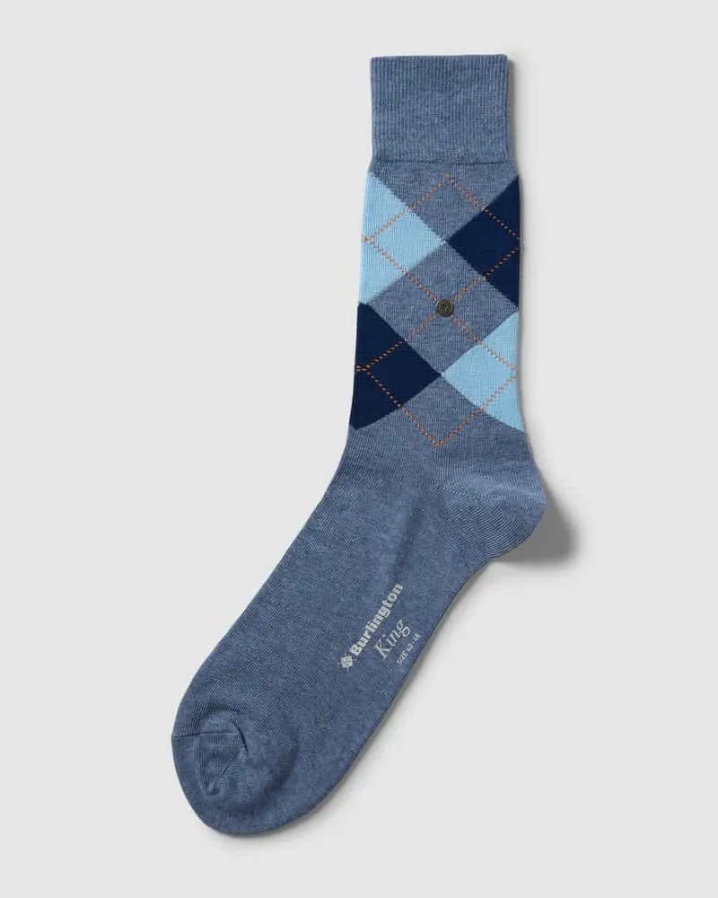 Burlington Socken mit Karomuster Modell 'KING 