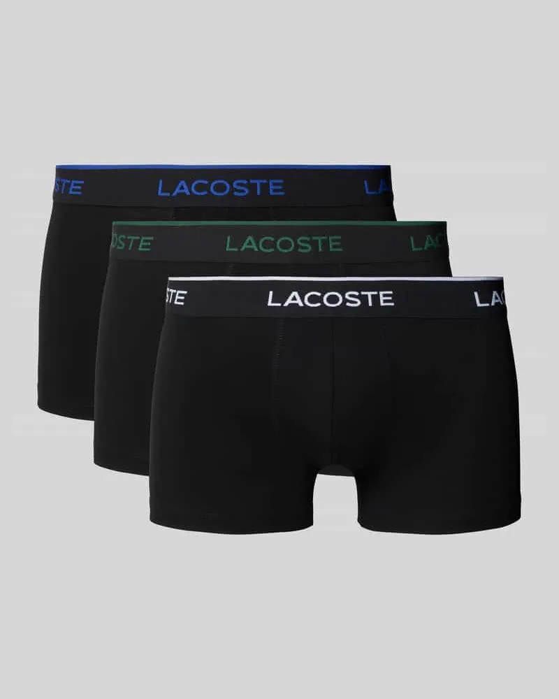 Lacoste Regular Fit Trunks aus Baumwoll-Mix im 3er-Pack 