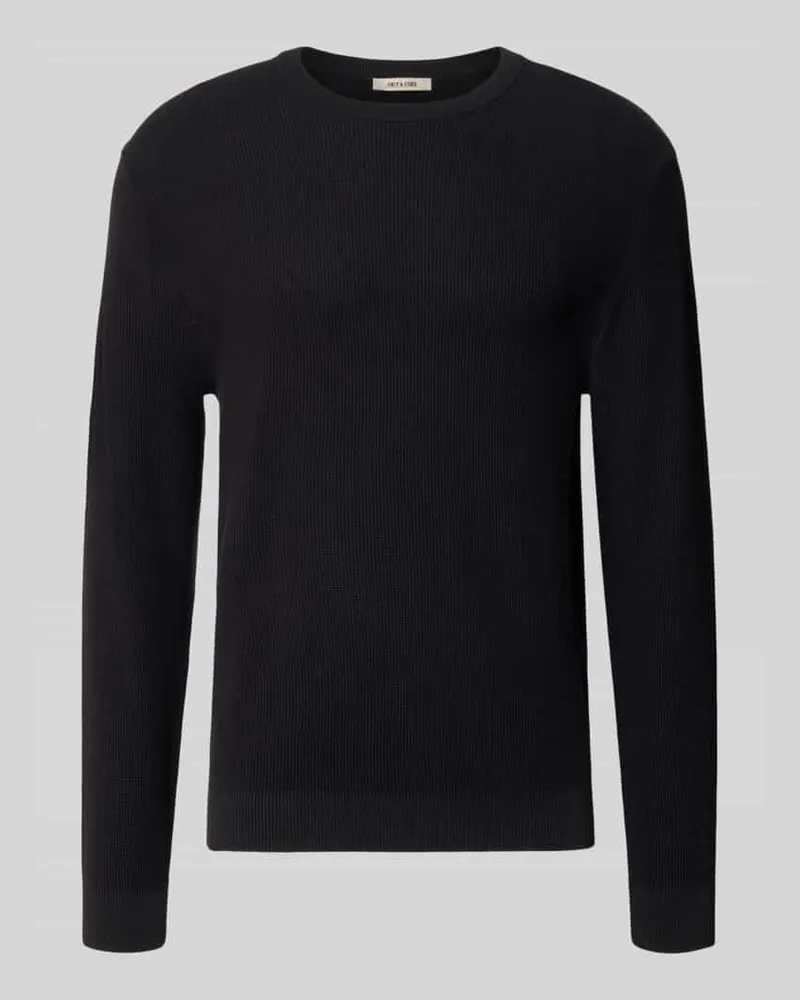 Only & Sons Regular Fit Pullover aus reiner Baumwolle Modell 'TONY Black