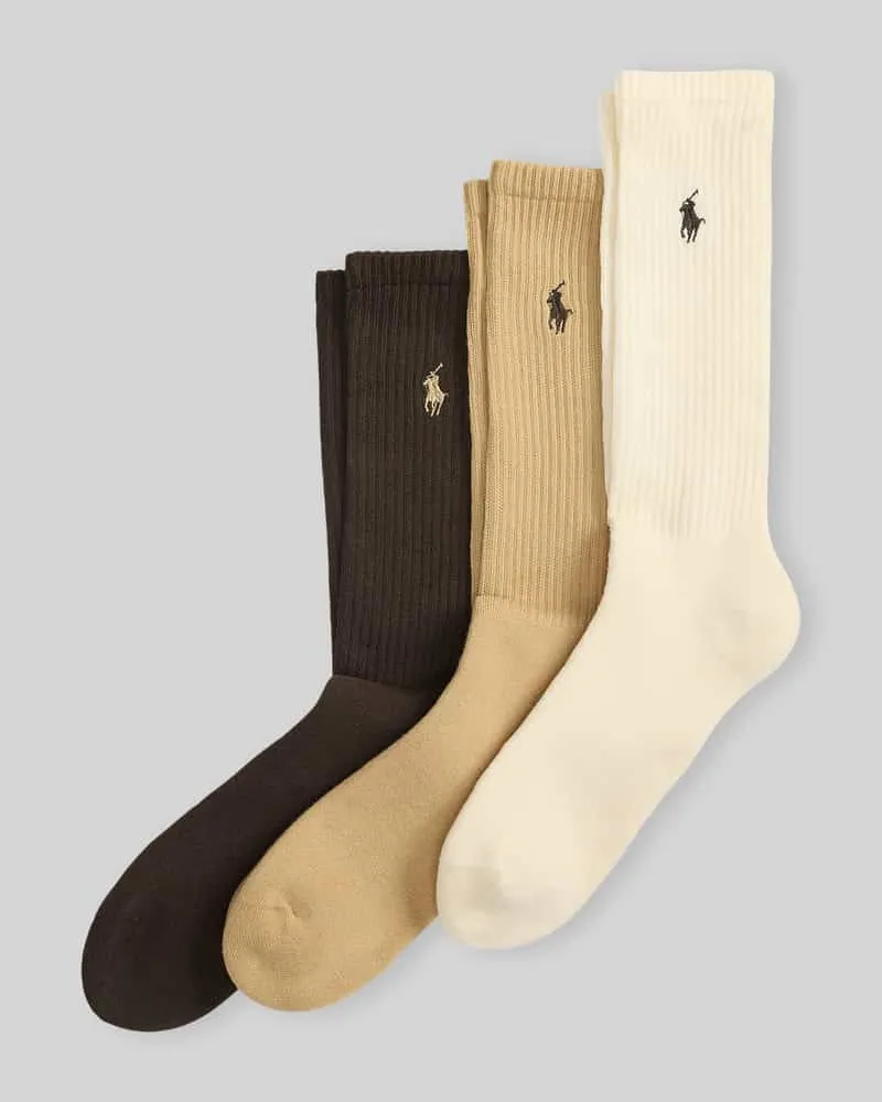 Ralph Lauren Socken aus Baumwoll-Mix im 3er-Pack Camel