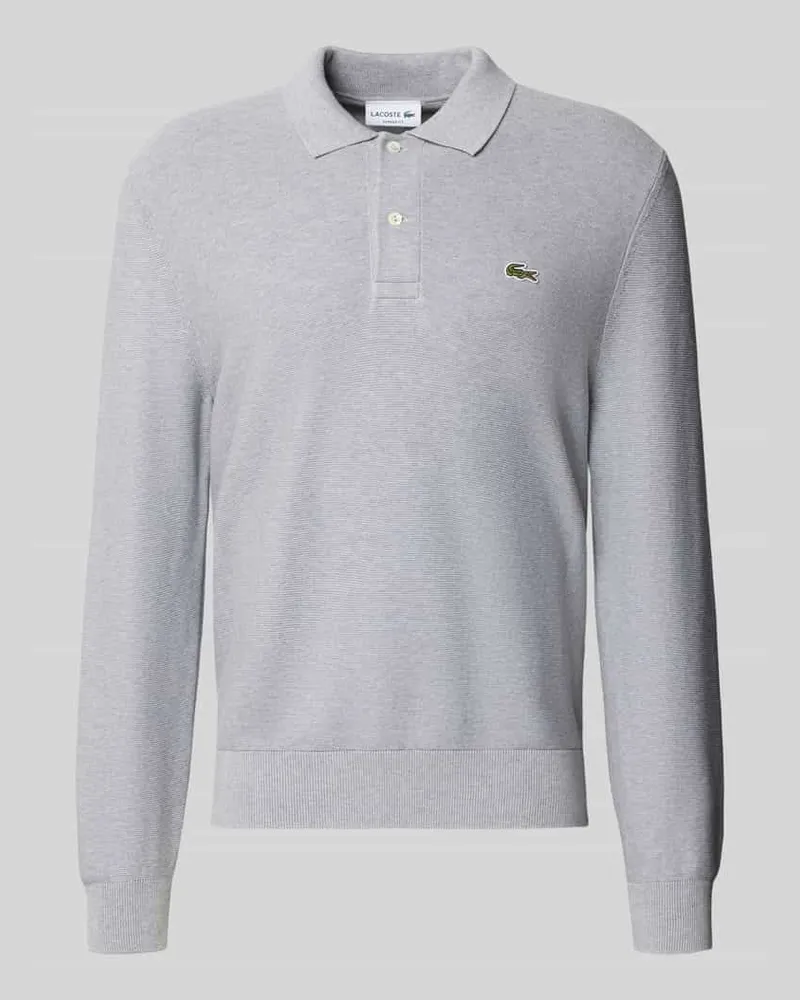 Lacoste Classic Fit Poloshirt aus reiner Baumwolle Hellgrau