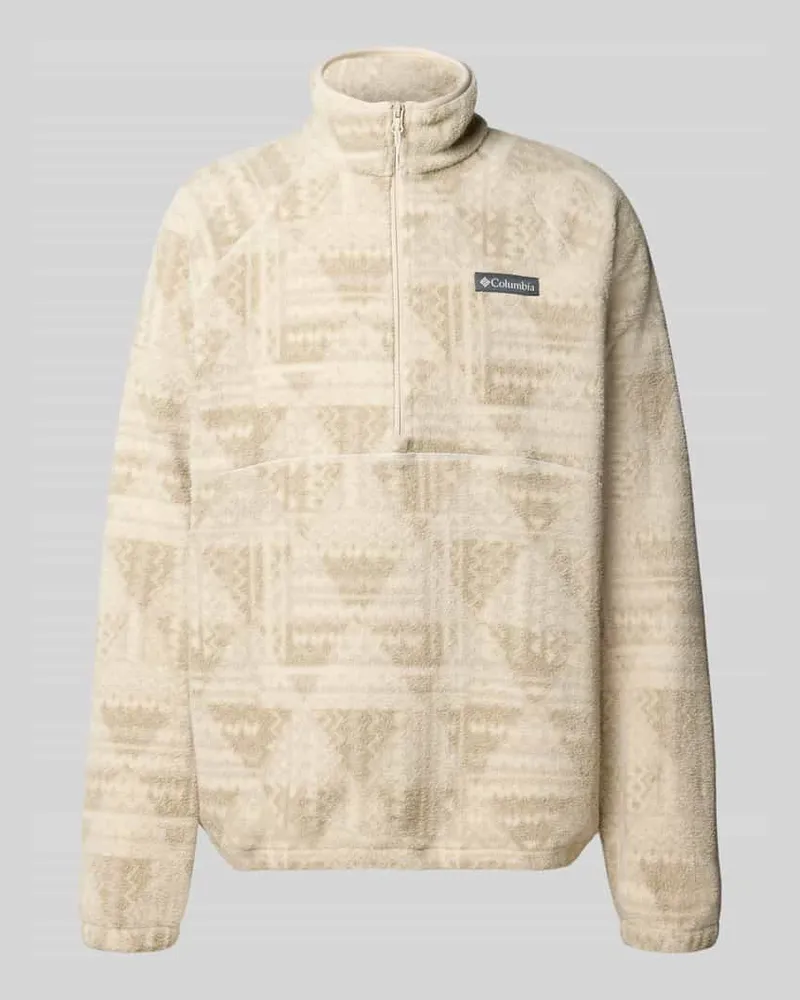 Columbia Sportswear Company Fleecepullover mit Label-Details Modell 'Timber Crest Stein