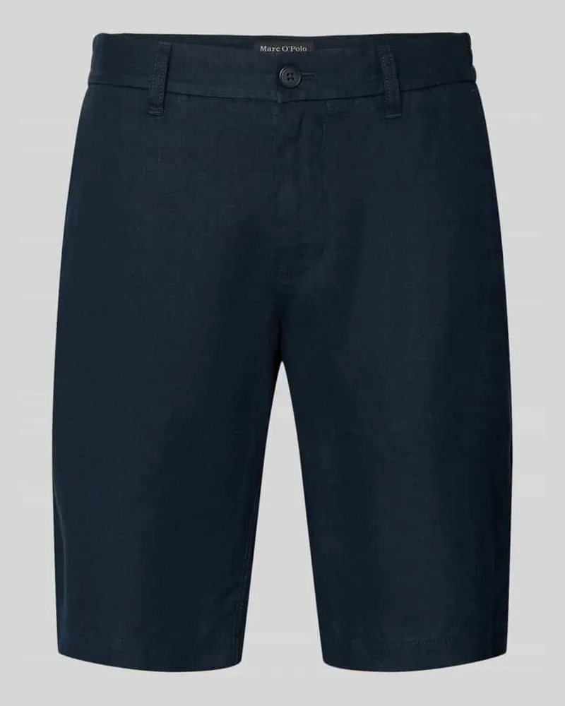 Marc O'Polo Regular Fit Shorts aus reinem Leinen Modell 'RESO JOGGER Marine