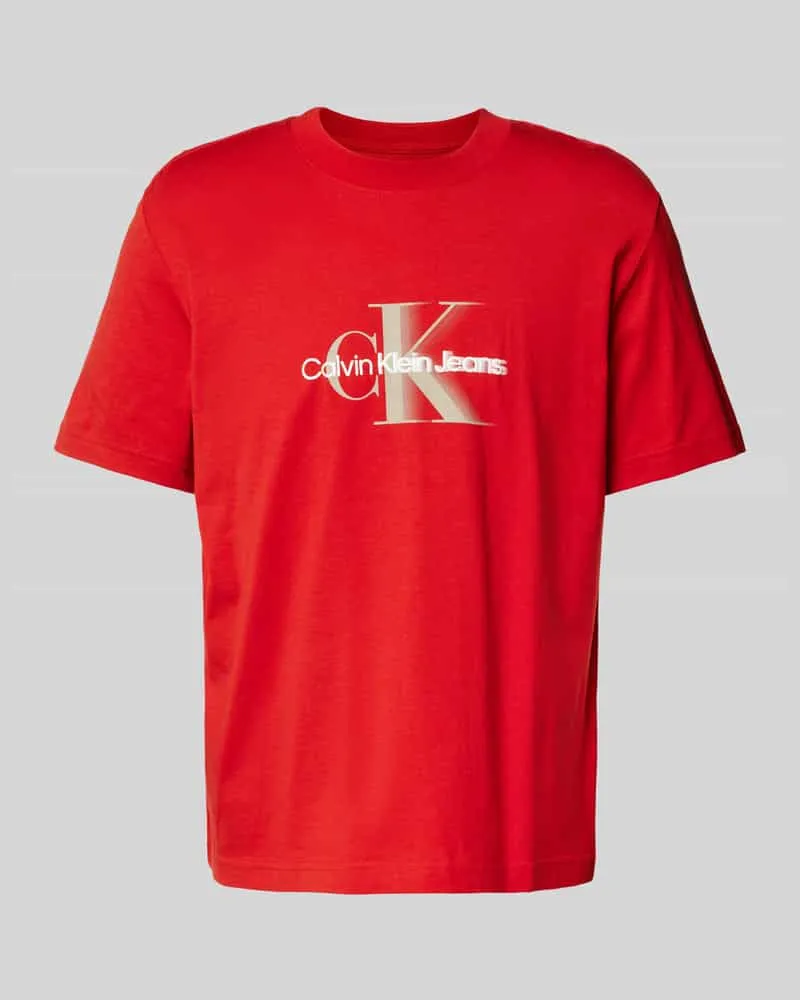 Calvin Klein T-Shirt mit Label-Print und Rundhalsausschnitt 