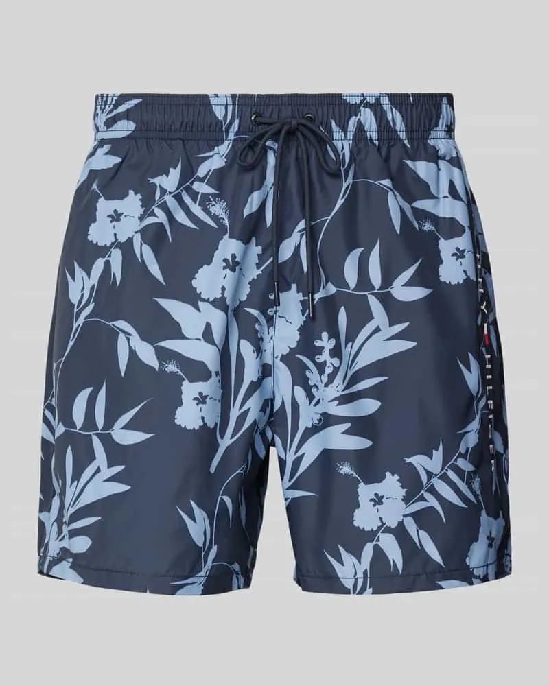 Tommy Hilfiger Regular Fit Badeshorts mit Label-Stitching 
